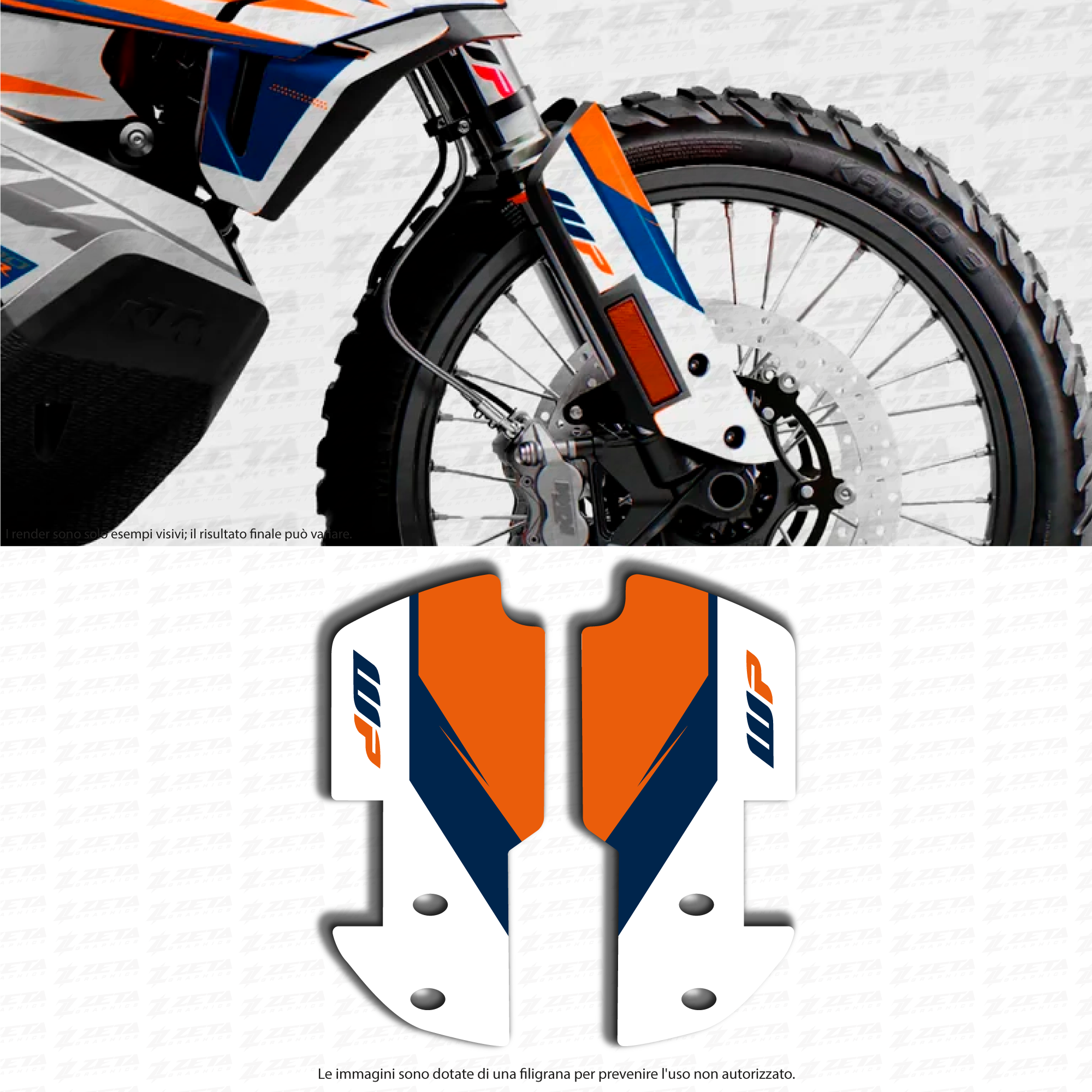 Graphics Kit – Decals & Stickers – For KTM Adventure R 790/980 2019–2022 – SUBSTANCELT – Customizable