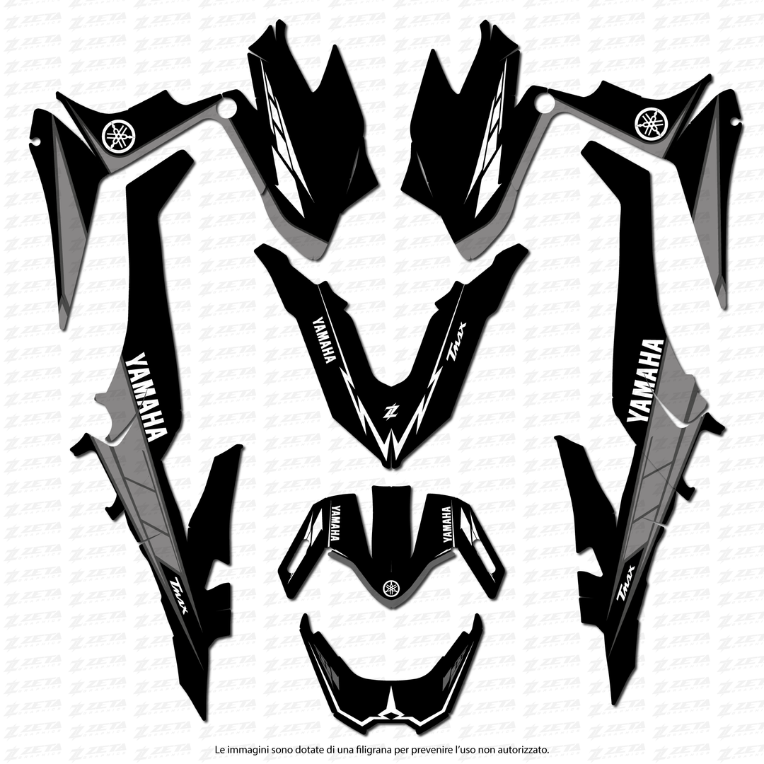 Labelbike 3D Kotflügel-Aufkleber Für Yamaha TMAX 530 (2017–2019) – Handgefertigt In Italien
