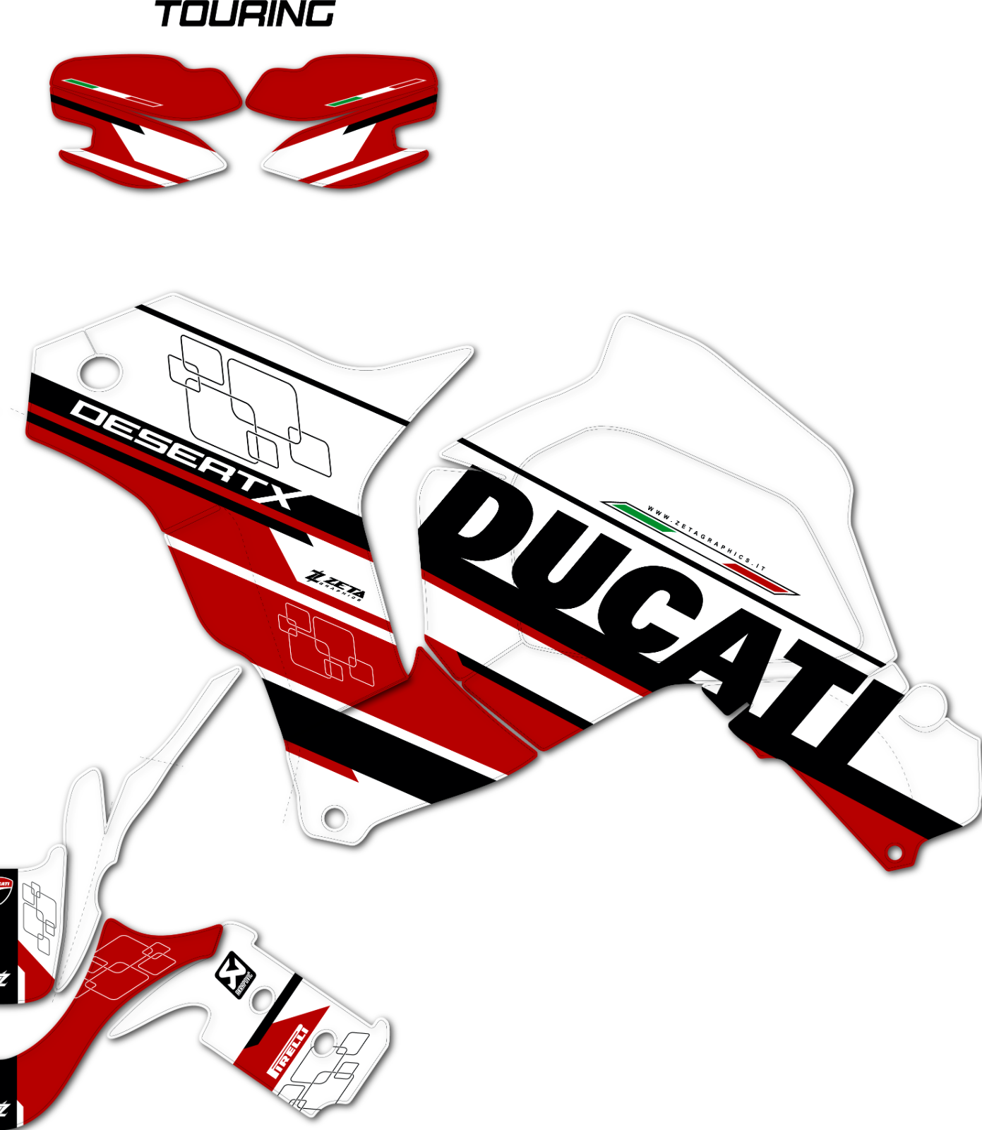 Semi Personalizzata Kit Grafiche Ducati Desert X