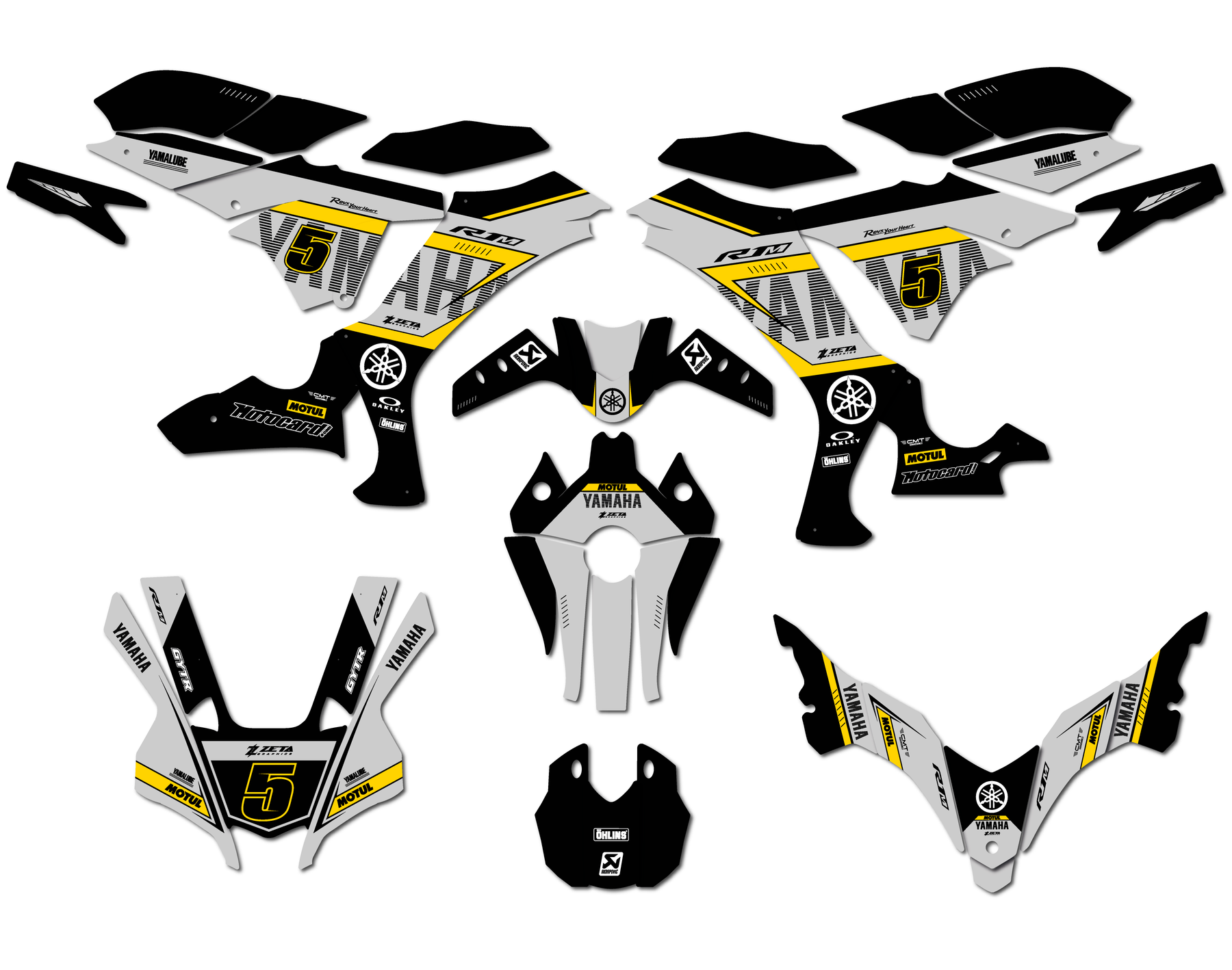 Yzf R1 Graphics Semi Custom | Yamaha R1 2020-2022 Graphics Kit