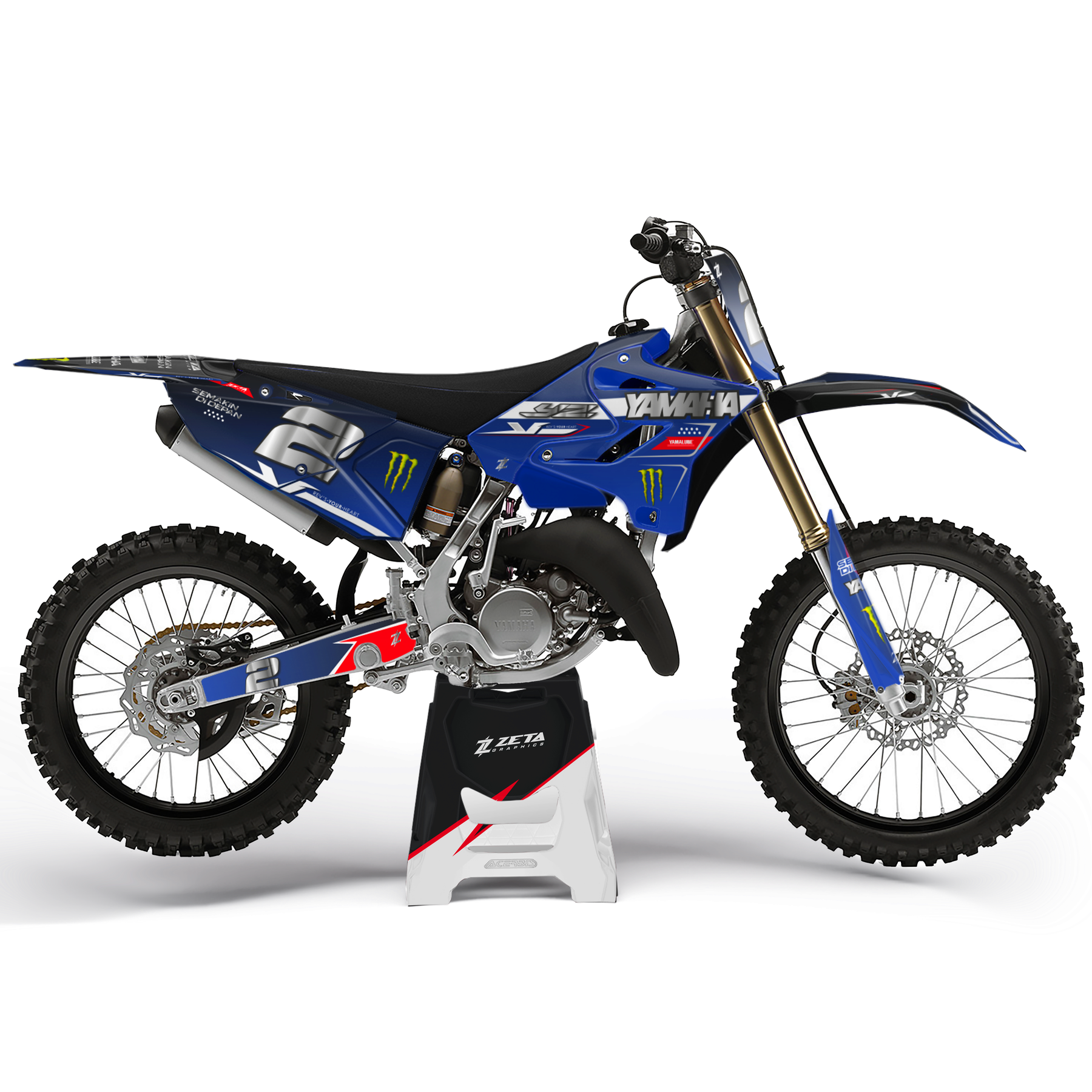 Custom Yz125 Semi Custom Graphics Kit Yamaha Yz 125/250 2015-2021