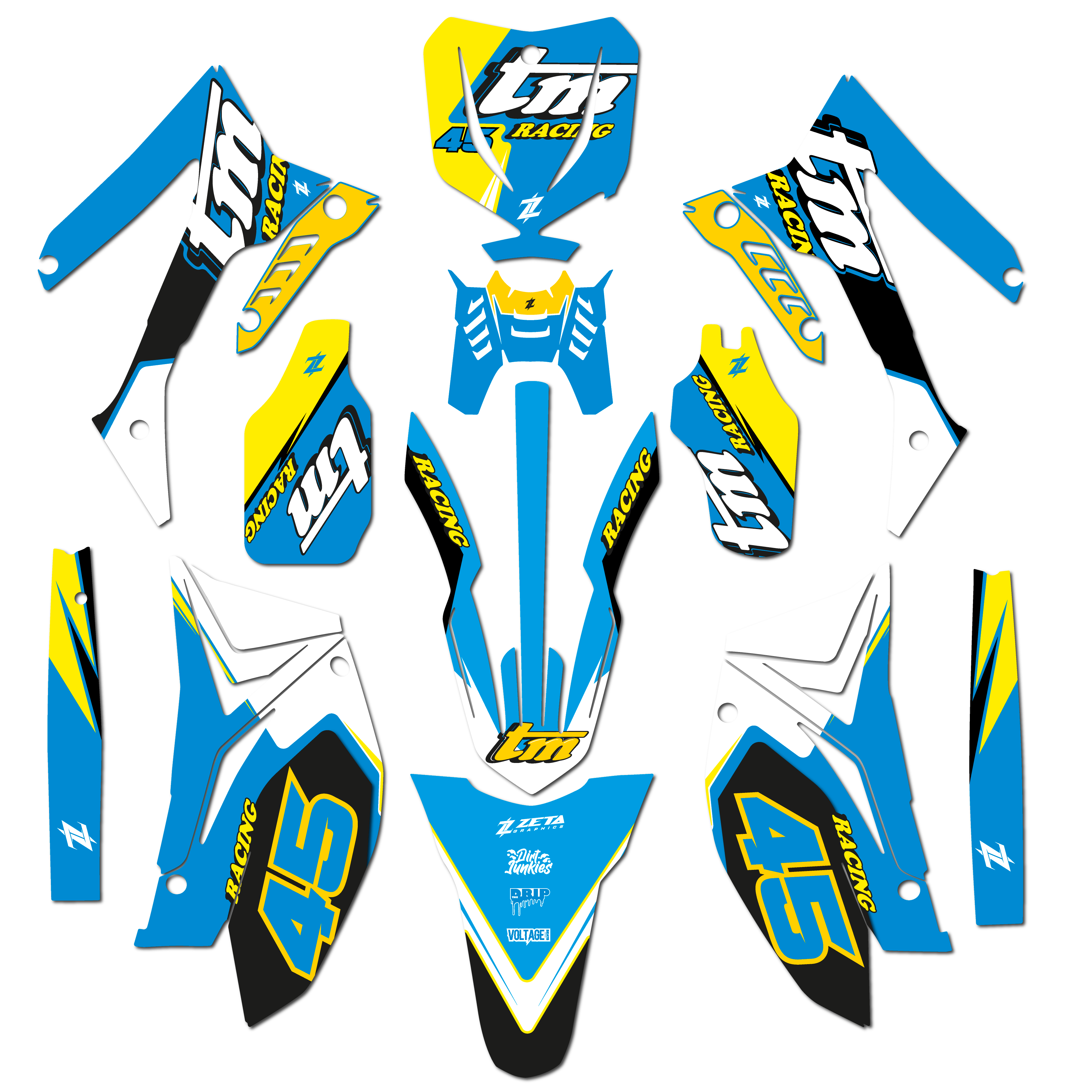 Semi Custom | Tm Mx 2 Stroke Graphics Kit 2015-2019